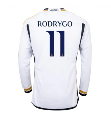 Real Madrid Rodrygo Goes #11 Replica Home Stadium Shirt 2023-24 Long Sleeve